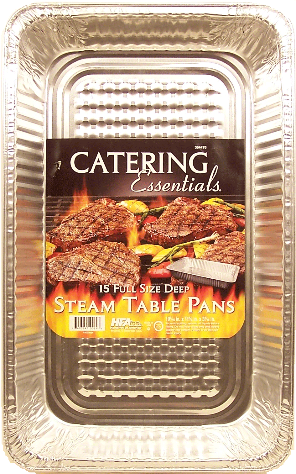 Handi-foil Catering Essentials full size deep steam table pans, 19 9/16-in x 11 5/8-in x 3 3/16-in Full-Size Picture